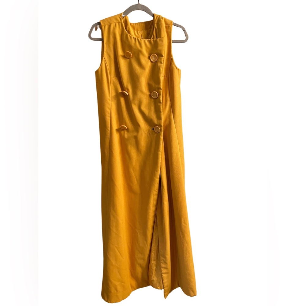 Vintage “vogue couturier designs” circa 1940s-1950s yellow dress